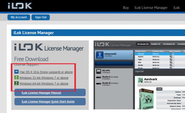 use friends ilok license manager