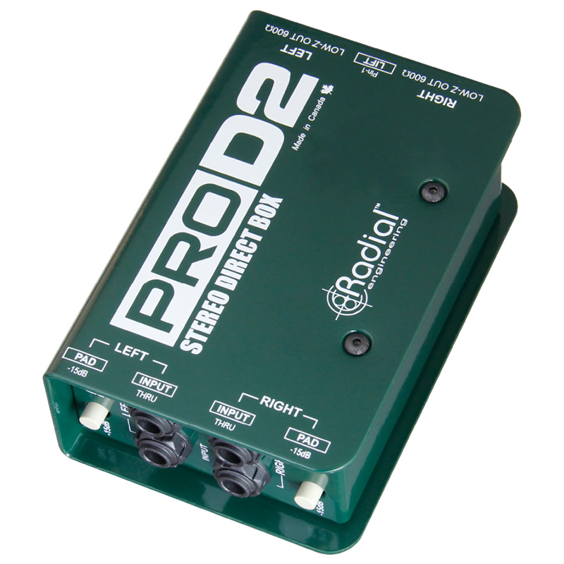 Radial PRO D2 ステレオダイレクトボックス DI RADIAL PRO D2 ステレオパッシブダイレクトボックス | サンフォニックス